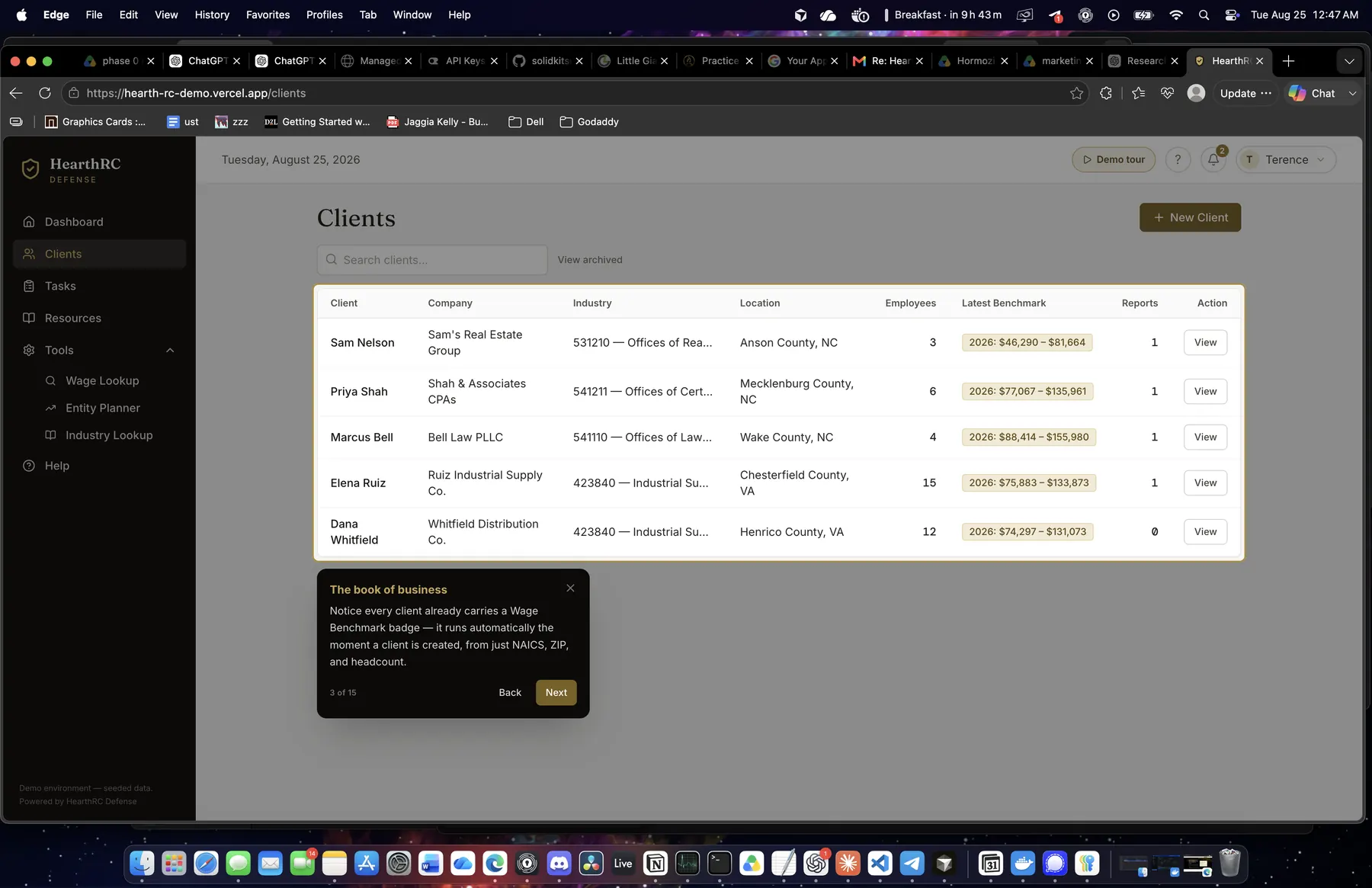 HearthRC Defense client roster